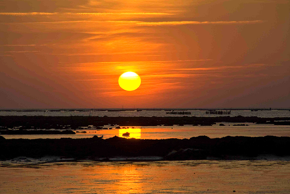 Coucher de soleil à Esnandes