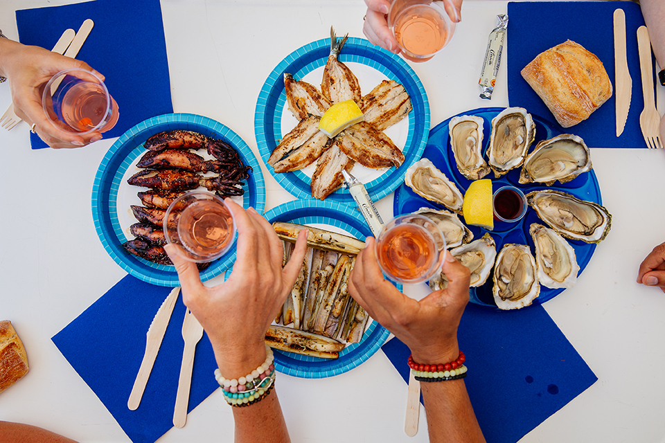 Assiettes de fruits de Mer