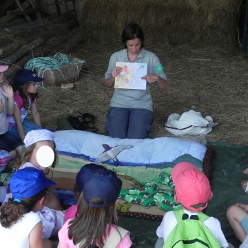 Des enfants au Safari Junior au Marais d'Yves