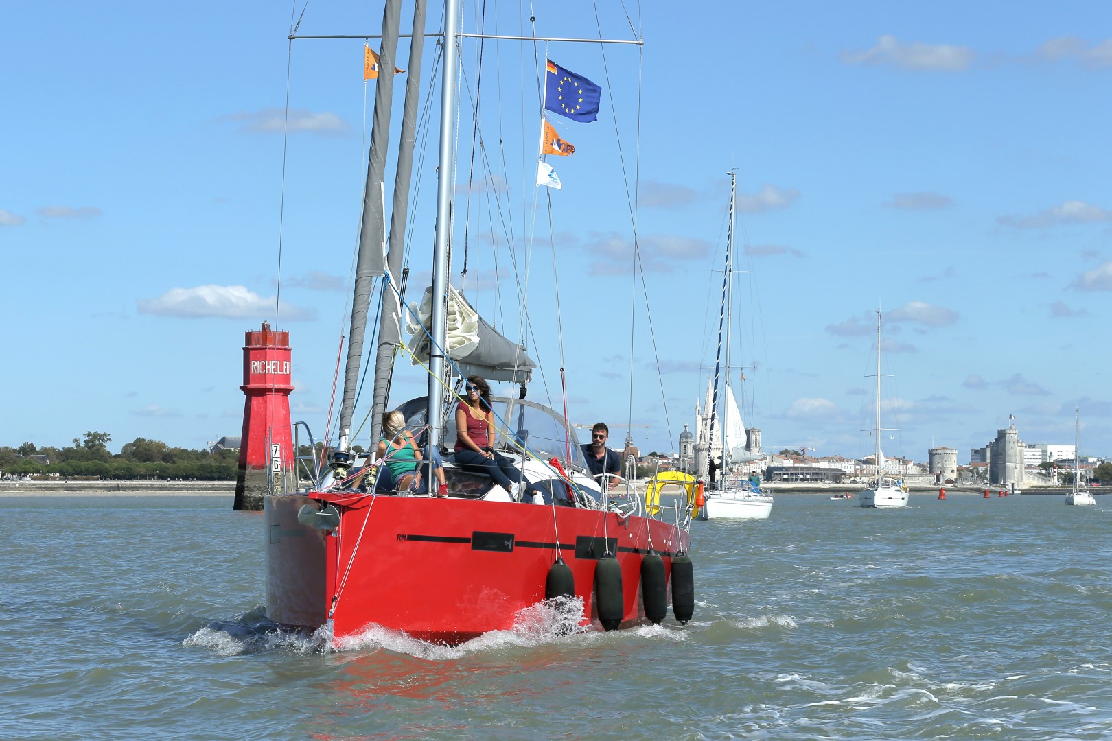 En Mer Sur Un Voilier