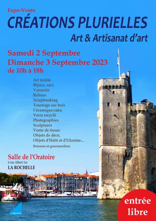 Exposition-vente - Créations plurielles Agenda complet à La Rochelle - La Rochelle Tourisme