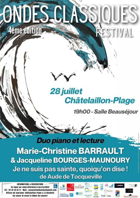 Festival Ondes Classiques - Lecture Musicale - MC Barrault et... Le 28 juil 2024