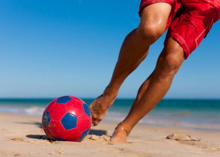 Sport à la plage encadré Sport à la plage encadré