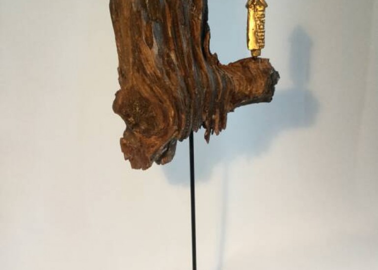 sculpture bois et platre
