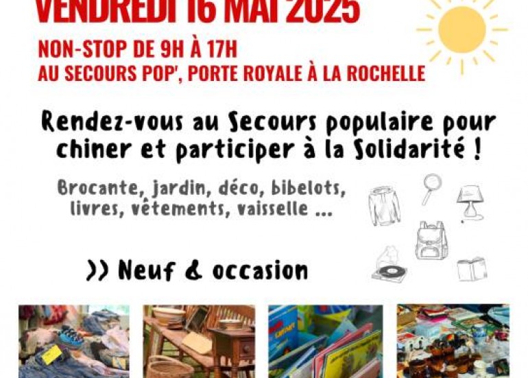 GRAND DÉBALLAGE du Secours populaire de La Rochelle (17)