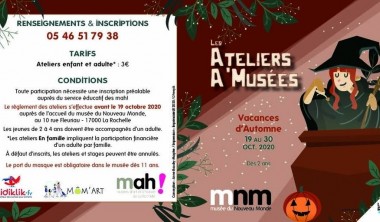 ANIMATION : ATELIERS A'MUSÉES ANIMATION : ATELIERS A'MUSÉES