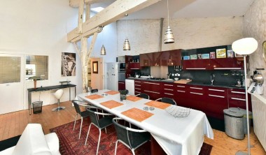 Appartement 6 personnes - Le Loft vue sur l'espace cuisine et repas